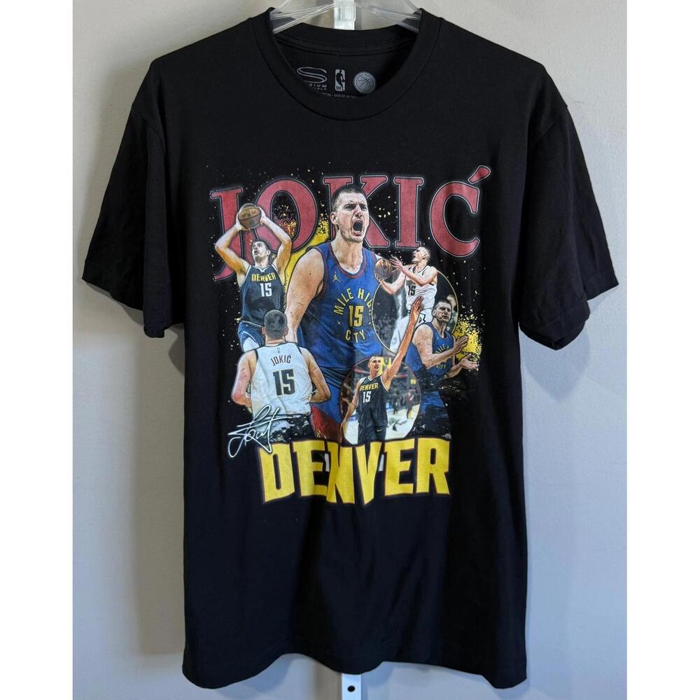 Stadium Essentials Nikola Jokic Denver Nuggets Graphic T-Shirt Large Black New